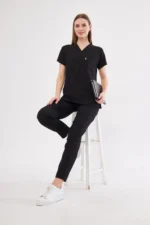 Siyah Kadın Konfor Üniforma Takımı - Görsel 3