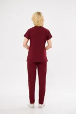 Bordo Kadın Konfor Üniforma Seti - Görsel 2