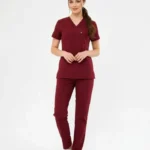 Bordo Kadın Konfor Üniforma Seti