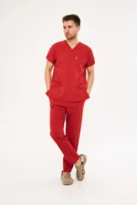 Kırmızı Erkek Konfor Üniforma Takımı - Görsel 3