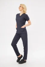 Anrasit Kadın Konfor Üniforma Takımı - Görsel 3