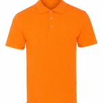 Turuncu Pike Kumaş Polo Yaka T-Shirt