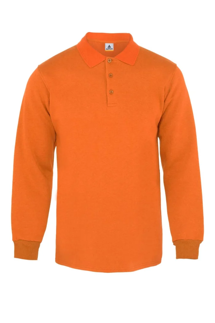 Polo Yaka Uzun Kollu Sweatshirt - Görsel 9
