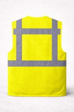 Sarı Fileli Reflektif İş Yeleği – Çok Cepli Nefes Alabilir Hi-Vis Saha Modeli - Görsel 3