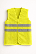 Sarı fileli güvenlik yeleği hafif nefes alabilir model önden görünüm