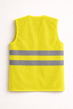 👉 reflektörlü çok cepli iş yeleği arka görünüm reflektif şeritli güvenlik yeleği