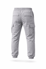 Antrasit Gri Kargo Cepli Jogger İş Pantolonu – Gabardin Kumaş Lastikli Paça Çok Cepli Dayanıklı Model - Görsel 3