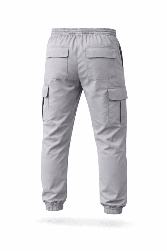 Antrasit Gri Kargo Cepli Jogger İş Pantolonu – Gabardin Kumaş Lastikli Paça Çok Cepli Dayanıklı Model - Görsel 3
