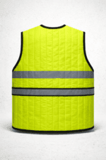 👉 reflektörlü çok cepli iş yeleği arka görünüm reflektif şeritli güvenlik yeleği