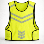 👉 reflektörlü fileli iş yeleği cırt cırtlı fosforlu güvenlik yeleği ön görünüm