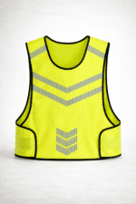 👉 reflektörlü fileli iş yeleği cırt cırtlı fosforlu güvenlik yeleği ön görünüm