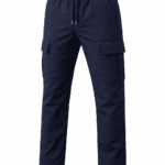Lacivert kargo cepli iş pantolonu önden görünüm dayanıklı gabardin kumaş