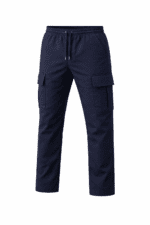 Lacivert kargo cepli iş pantolonu önden görünüm dayanıklı gabardin kumaş