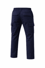 Lacivert Kargo Cepli İş Pantolonu – Gabardin Kumaş Çok Cepli Düz Paça Dayanıklı Model - Görsel 3