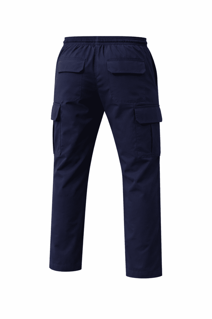 Lacivert Kargo Cepli İş Pantolonu – Gabardin Kumaş Çok Cepli Düz Paça Dayanıklı Model - Görsel 3