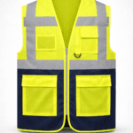 🖼️ ÖN GÖRSEL 👉 reflektörlü çok cepli iş yeleği fermuarlı fosforlu güvenlik yeleği ön görünüm