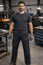 Antrasit Gri Kargo Cepli İş Pantolonu – Gabardin Kumaş Düz Paça Dayanıklı Model - Görsel 2