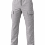Gri kargo cepli iş pantolonu önden görünüm dayanıklı gabardin kumaş