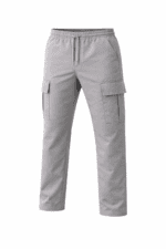 Gri kargo cepli iş pantolonu önden görünüm dayanıklı gabardin kumaş