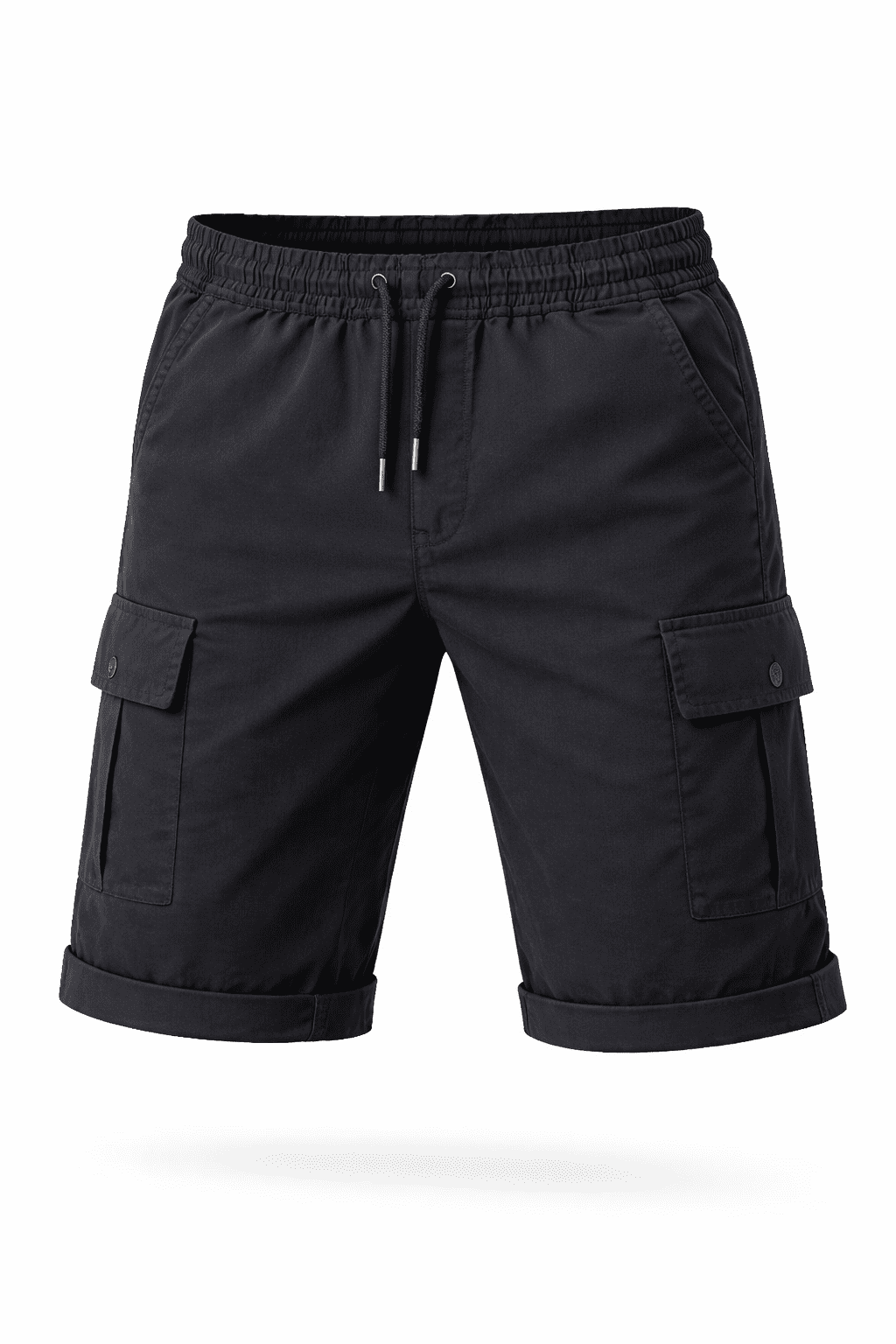 Antrasit Kargo İş Şortu Ön Detay Antrasit gri kargo cepli iş şortu önden görünüm dayanıklı gabardin kumaş