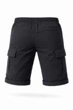 Antrasit Gri Kargo Cepli İş Şortu – Gabardin Lastikli Bel Dayanıklı Model - Görsel 3