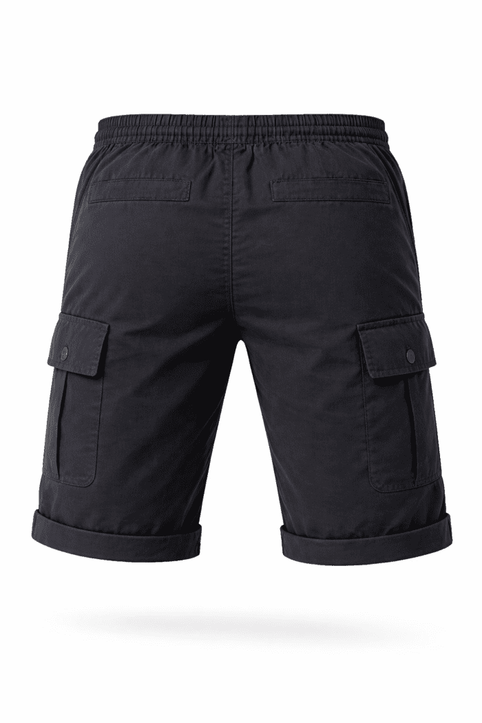 Antrasit Gri Kargo Cepli İş Şortu – Gabardin Lastikli Bel Dayanıklı Model - Görsel 3