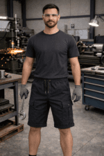 Antrasit Gri Kargo Cepli İş Şortu – Gabardin Lastikli Bel Dayanıklı Model - Görsel 2