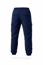 Lacivert Kargo Cepli Jogger İş Pantolonu – Gabardin Kumaş Lastikli Paça Dayanıklı Model - Görsel 3