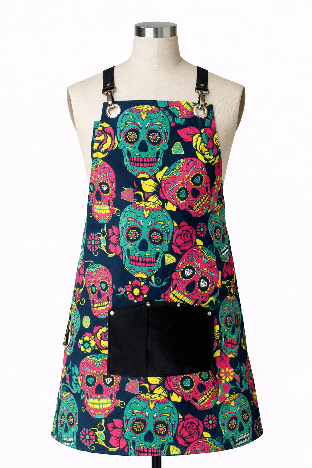 neon-kurukafa-desenli-barista-onlugu Desenli Barista Önlüğü Modelleri - ProÜniforma