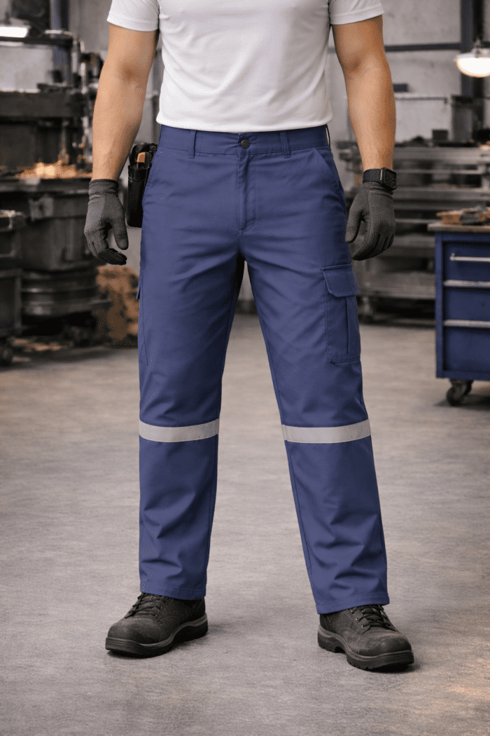 Reflektörlü Kargo Cepli İş Pantolonu – Dayanıklı Çok Cepli İşçi Pantolonu - Görsel 3