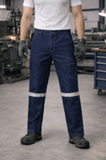 Reflektörlü Kargo Cepli İş Pantolonu – Düz Paça Dayanıklı İşçi Pantolonu - Görsel 3