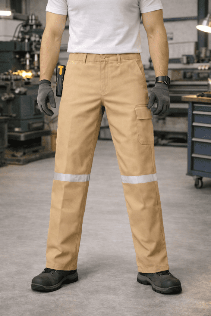 Reflektörlü Kargo Cepli İş Pantolonu – Düz Paça Dayanıklı İşçi Pantolonu - Görsel 3