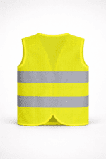 çocuk reflektörlü yelek fosforlu güvenlik yeleği arka görünüm