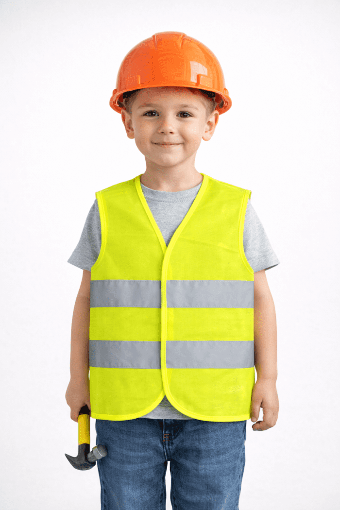 Çocuk Reflektörlü İş Güvenliği İkaz Yeleği - Görsel 2