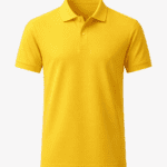 Sarı polo yaka tişört önden görünüm kurumsal tasarım