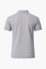 Gri Polo Yaka Tişört – Pamuklu Rahat Kesim Günlük & İş Modeli - Görsel 2