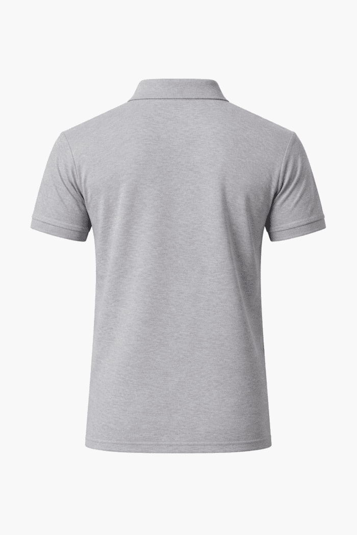Gri Polo Yaka Tişört – Pamuklu Rahat Kesim Günlük & İş Modeli - Görsel 2