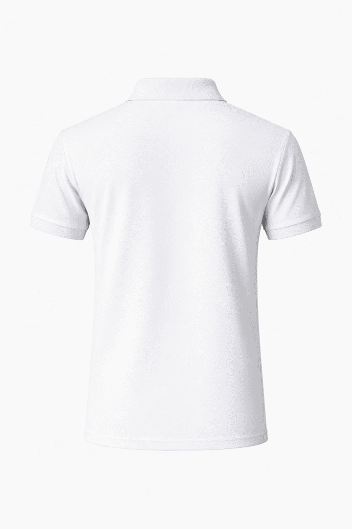 Beyaz Polo Yaka Tişört - Görsel 2