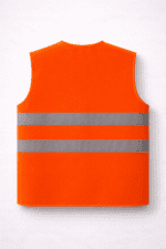 Turuncu Reflektif Güvenlik Yeleği – Çift Bantlı Hafif Saha Modeli - Görsel 3