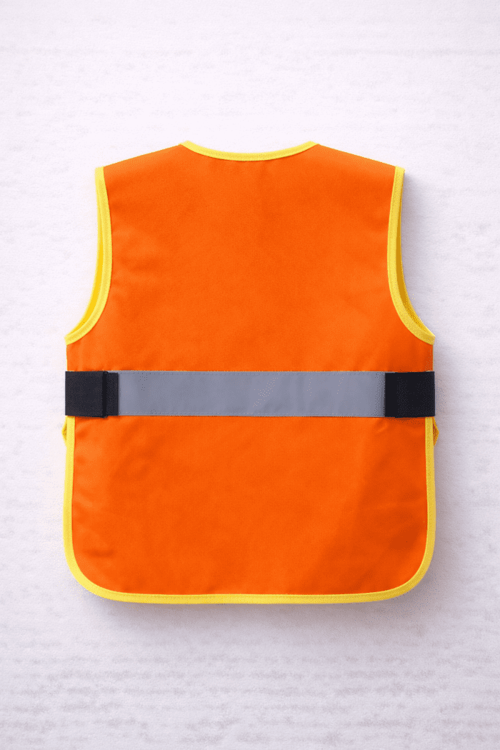 Turuncu Çocuk Reflektörlü Güvenlik Yeleği – Hi-Vis Okul ve Gezi Modeli - Görsel 3