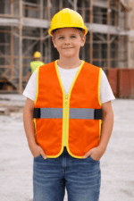 Turuncu Çocuk Reflektörlü Güvenlik Yeleği – Hi-Vis Okul ve Gezi Modeli - Görsel 2