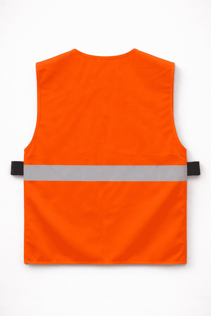 Turuncu Reflektörlü İş Güvenliği Yeleği – Hafif Hi-Vis Saha Yeleği - Görsel 3