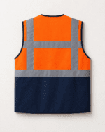 Turuncu Reflektif Teknik Yelek – Çok Cepli Profesyonel Saha Yeleği - Görsel 3