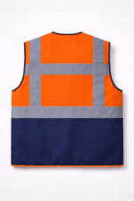 Turuncu Çok Cepli Reflektörlü Saha Yeleği – Profesyonel Şantiye Modeli - Görsel 3