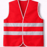 Kırmızı çift şerit yelek