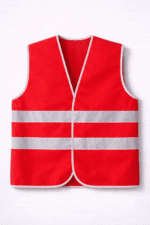 Kırmızı çift şerit yelek