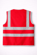 Kırmızı Fileli Reflektörlü İş Güvenliği Yeleği – Çok Cepli Yazlık Model - Görsel 3