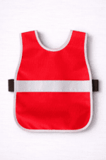 Çocuk Reflektörlü Güvenlik Yeleği – Kırmızı Yüksek Görünürlüklü Model - Görsel 2