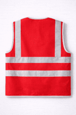Kırmızı Reflektörlü İş Yeleği – Çok Cepli Hi-Vis Şantiye ve Saha Yeleği - Görsel 3