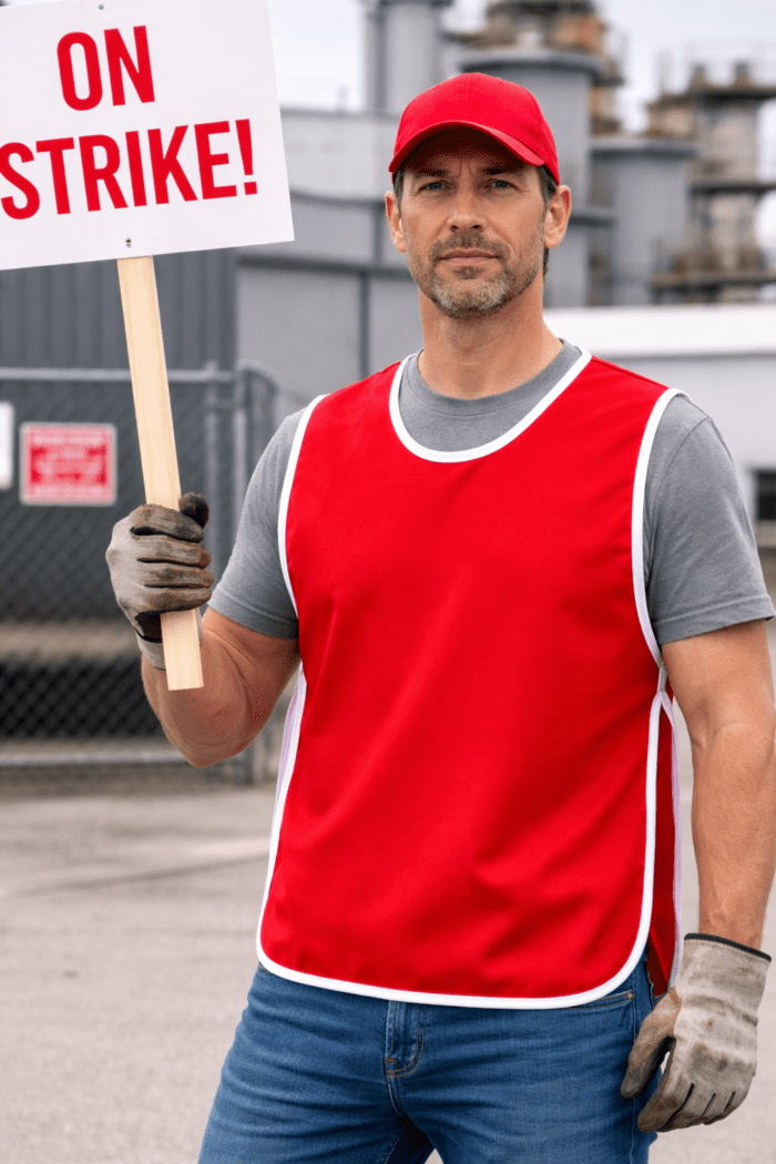 Kırmızı İkaz Yeleği – Organizasyon & Görevli Personel Yeleği - Görsel 2